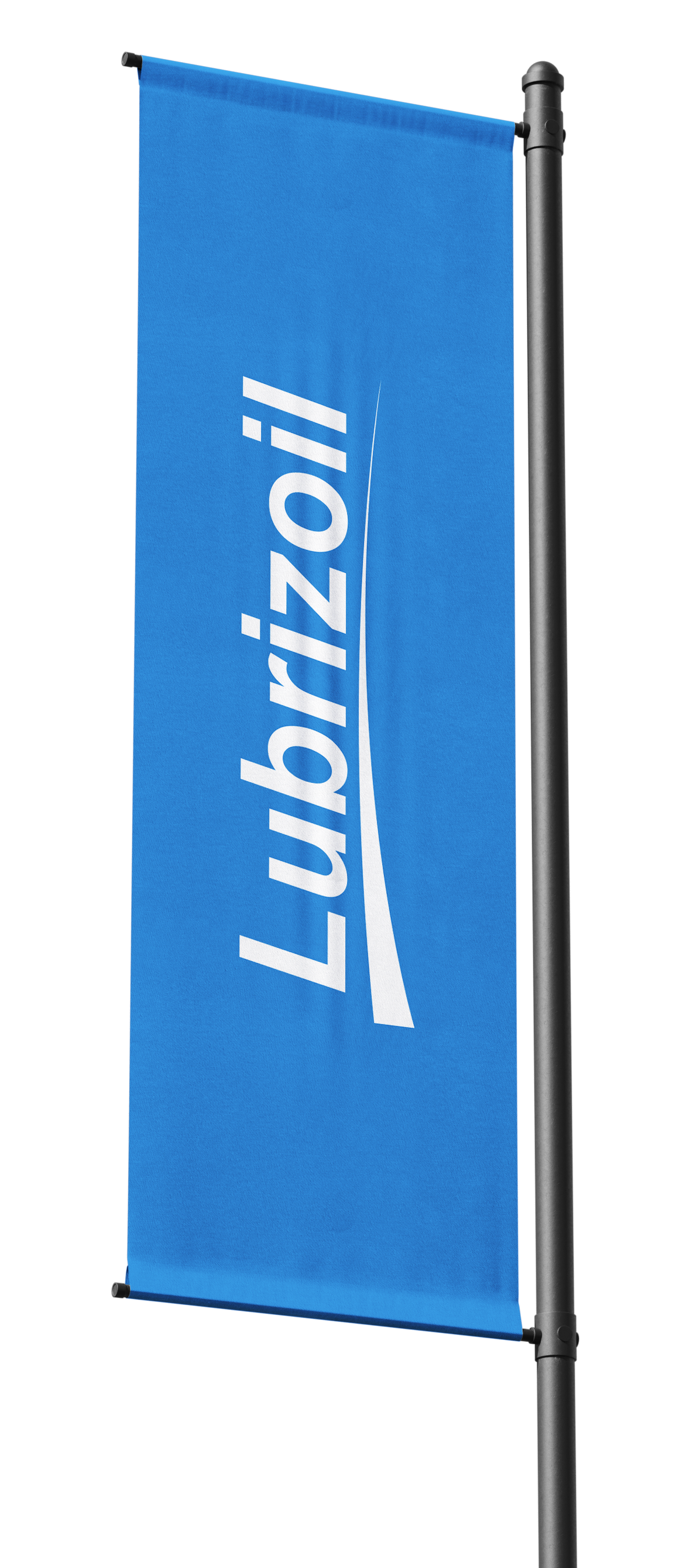 Lubrizoil branded flag and manufacturing identity