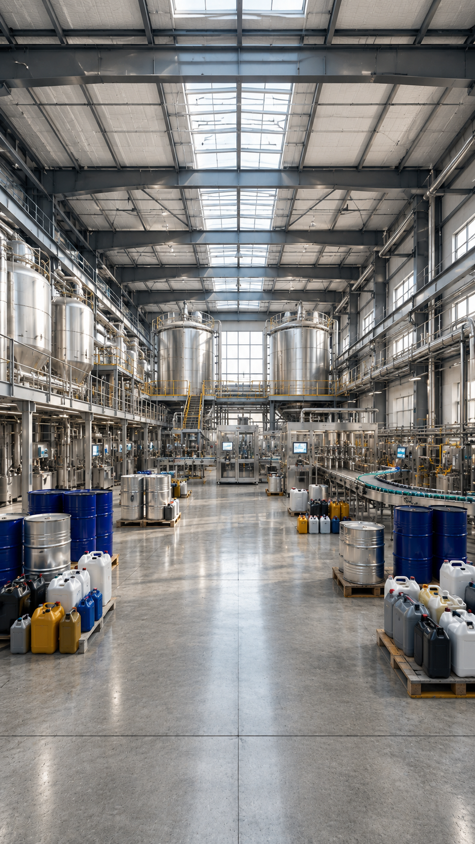 Inside Lubrizoil production facility